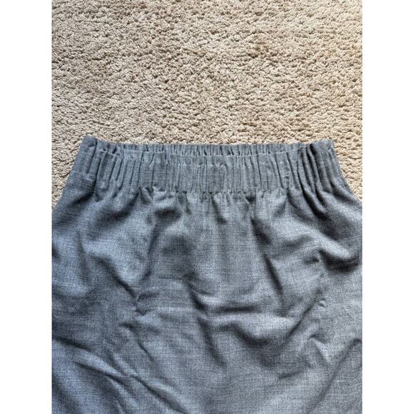 J. Crew Wool High Waisted Elastic Waist Sidewalk Mini Skirt Gray Women's Size 8 - Picture 4 of 9